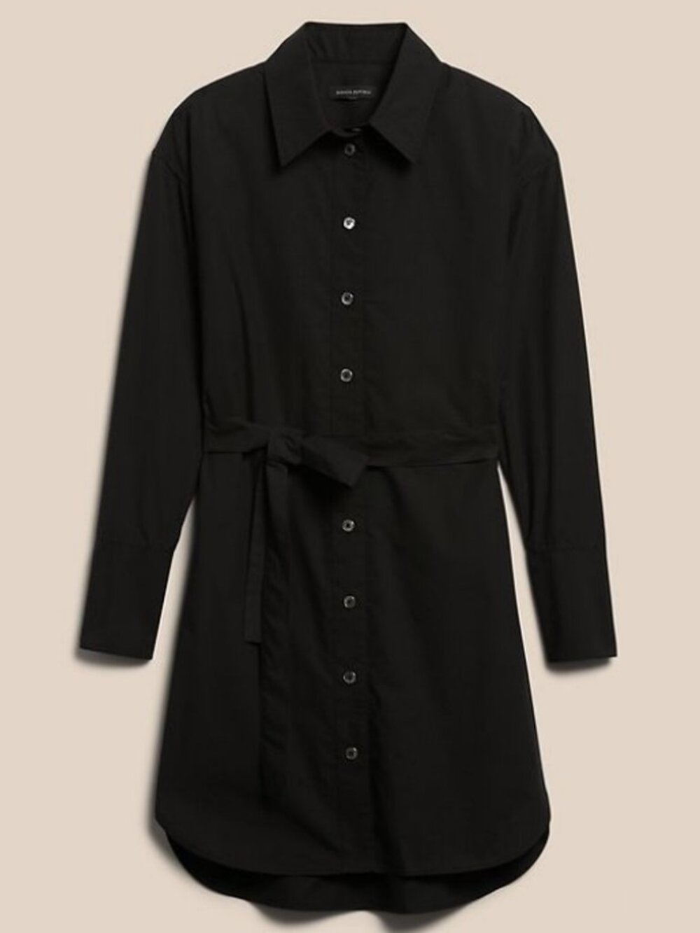 Banana Republic Black Poplin Shirtdress, size M